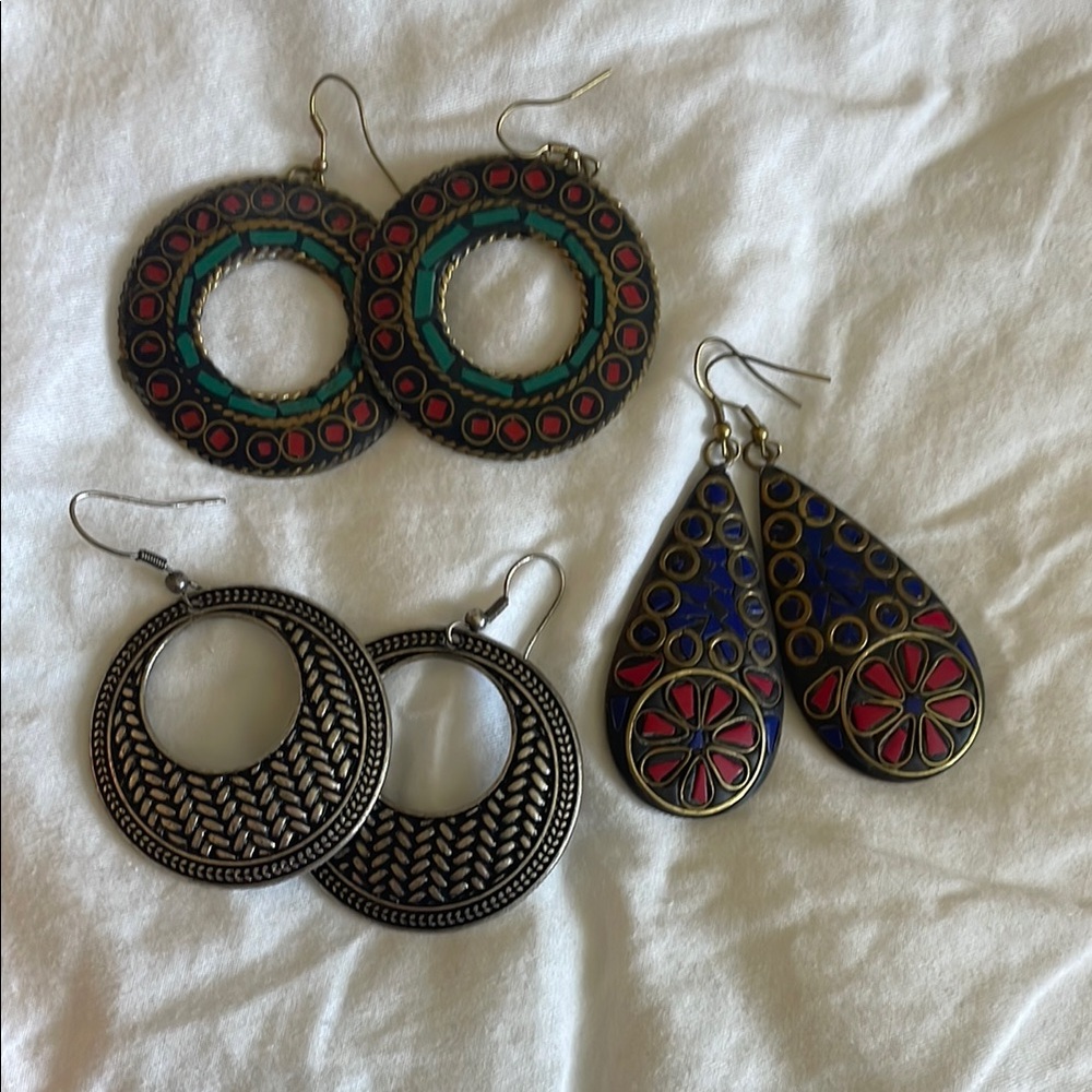 Colorful Bohemian Earrings Set
